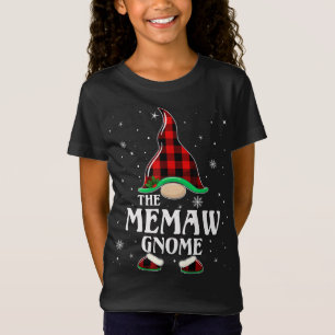 T-Shirt Memaw Gnome Buffalo Plaid Matching Family Christma