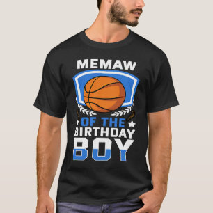 T-shirt Memaw Of The Birthday Boy Basketball Family Celebr