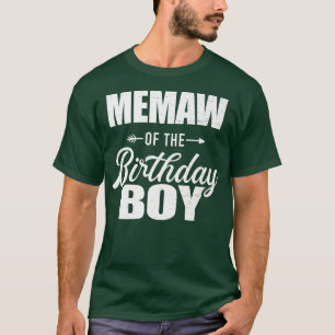 T-shirt Memaw Of The Birthday Boy Matching Family 