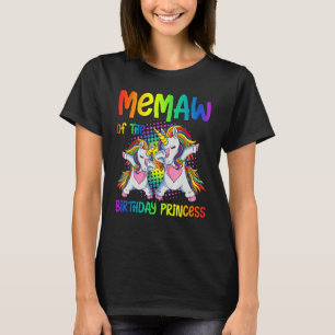T-shirt Memaw of the Birthday Girl Dabbing Princess Unicor