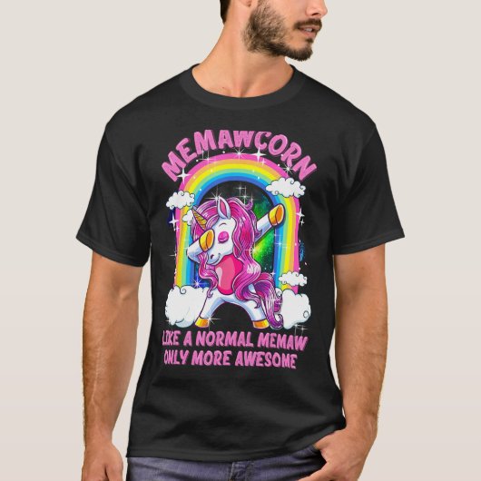 T-shirt Memawcorn Comme Un Mémo Normal Seulement Plus Fabu (Devant)