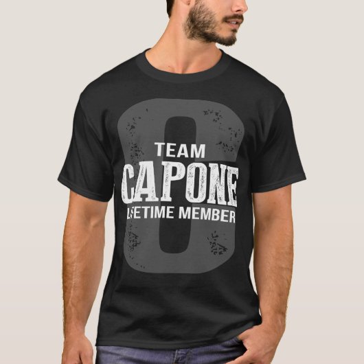 T-shirt Membre à vie de l'équipe CAPONE (Devant)