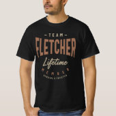 T-shirt Membre à vie de l'équipe Fletcher Nom personnalisé (Devant)