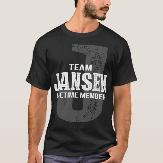 T-shirt Membre à vie de l'équipe JANSEN (Devant)