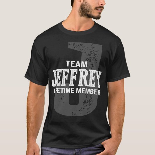 T-shirt Membre à vie de l'équipe JEFFREY (Devant)