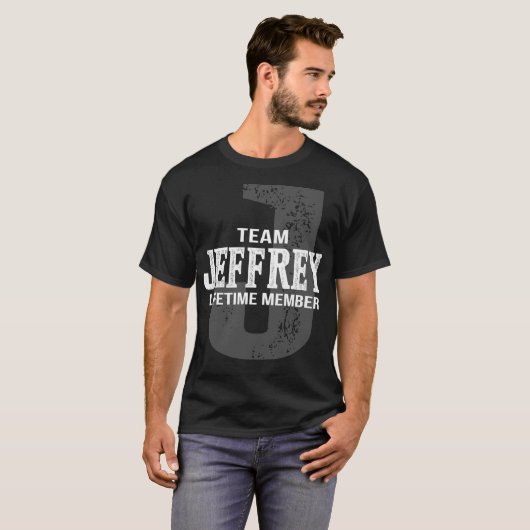 T-shirt Membre à vie de l'équipe JEFFREY (Devant entier)