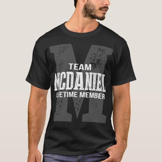 T-shirt Membre à vie de l'équipe MCDANIEL (Devant)