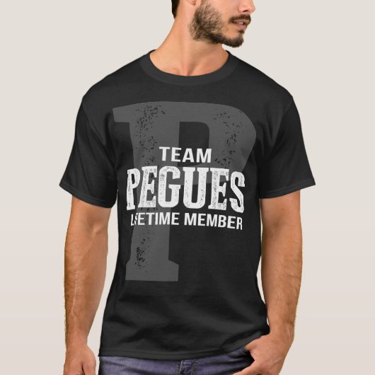 T-shirt Membre à vie de l'équipe PEGUES (Devant)