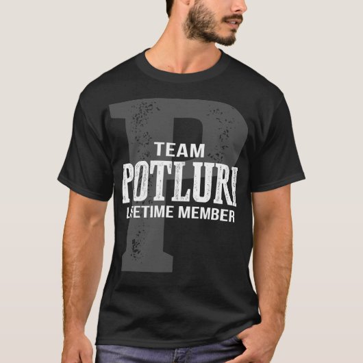 T-shirt Membre à vie de l'équipe POTLURI (Devant)