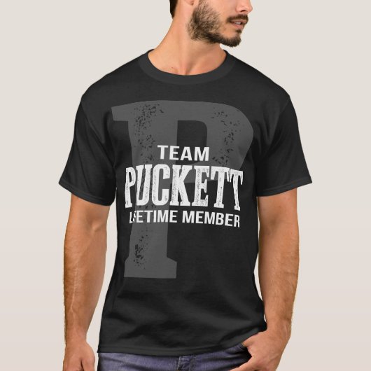 T-shirt Membre à vie de l'équipe PUCKETT (Devant)