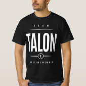 T-shirt Membre à vie de l'équipe Talon Nom personnalisé (Devant)