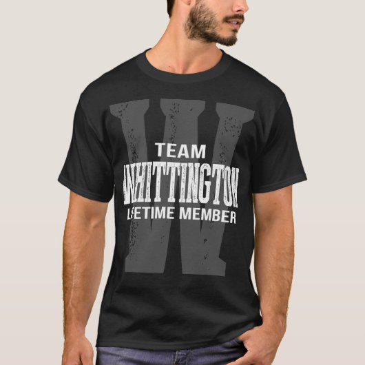 T-shirt Membre à vie de l'équipe WHITTINGTON (Devant)