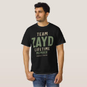 T-shirt Membre à vie Team Zayd Nom personnalisé (Devant entier)