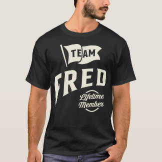 T-shirt Membre de l'équipe Fred à vie Nom personnalisé Fre