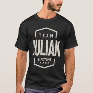 T-shirt Membre de l'équipe Julian Lifetime Nom personnalis