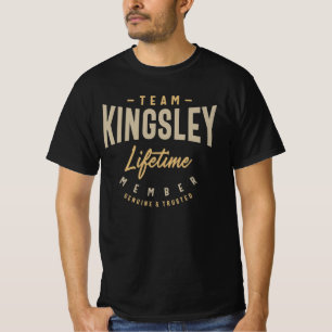 T-shirt Membre de l'équipe Kingsley à vie Nom personnalisé