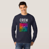 T-shirt Membre D'Équipage Hommes Double Côté Long Sleeve (Devant entier)