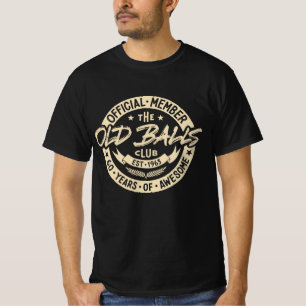 T-shirt Membre du club des vieux boules. 60e anniversaire.