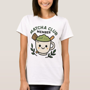 T-shirt Membre du Club Matcha - Design de Thé Vert Kawaii