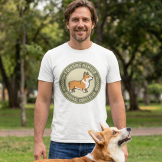 T-shirt Membre fondateur original du Corgi Club drôle