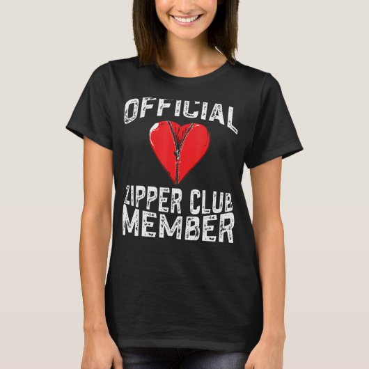 T-shirt Membre officiel du Zipper Club Funny Open Heart Su (Devant)