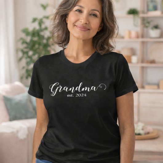 T-shirt Mémé a établi le script blanc