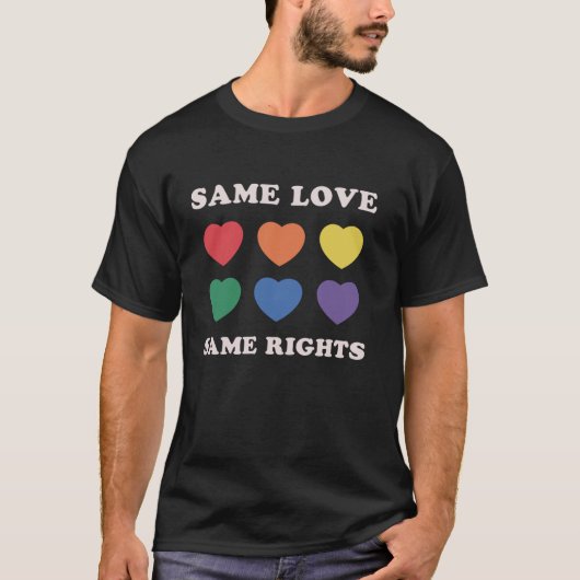 T-shirt Même Amour Même Droits Gay pride Pride Mois Long S (Devant)