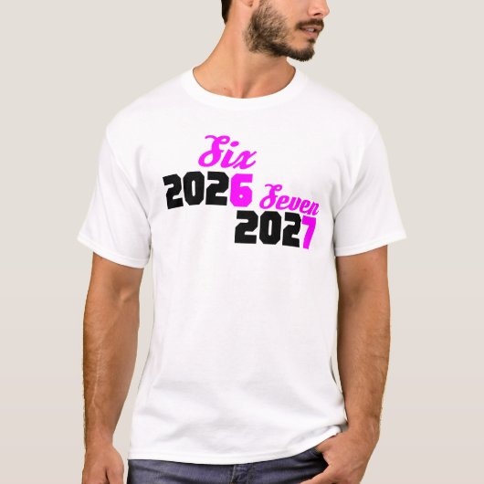 T-shirt Mème Amusant Six Sept (Devant)