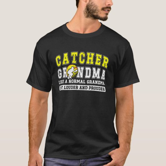 T-shirt Mémé Attrapeuse de Softball d'un Défenseur de Soft (Devant)