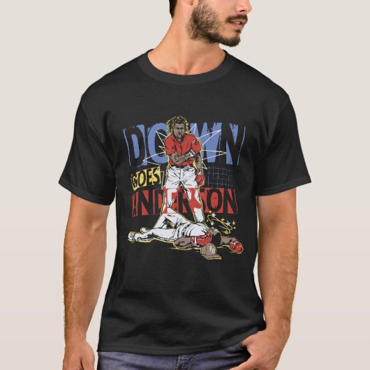 T-shirt Mème Baseball Funny Down Goes Anderson chemise (Devant)