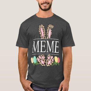 T-shirt mème Bunny Leopard Grand-mère Jour de Pâques Oeufs