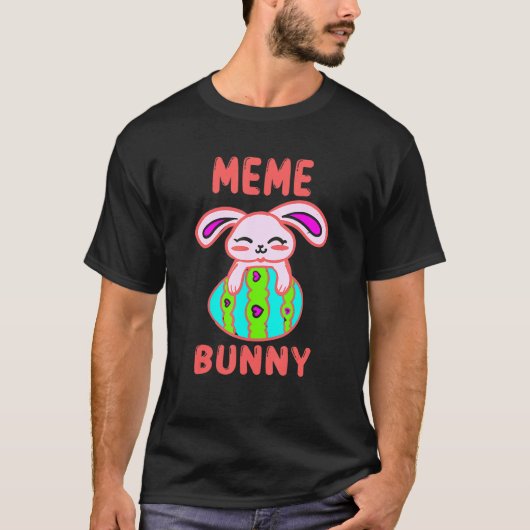 T-shirt Mème Bunny Matching Famille Pâques (Devant)