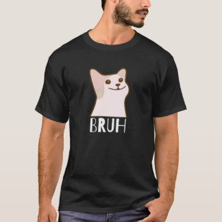 T-shirt Mème Chat Dit Bruh Langage Des Joueurs Frère Humou