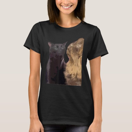 T-shirt mème Chat qui déconnecte journée du chat mème Inte (Devant)