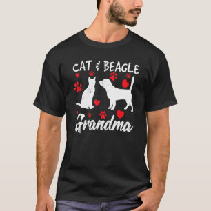 T-shirt Mémé Chienne Mignonne Chats Et Beagle Grands-Mères