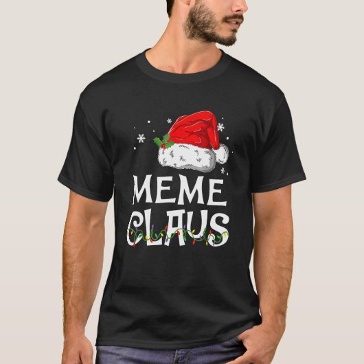 T-shirt Mème Claus Père Noël Pyjama de Noël famille de jum (Devant)