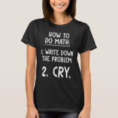 T-shirt Mème Comment Faire Math Cry 2022 (Devant)