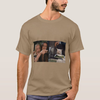 T-shirt mème d'amie femme criant sur un chat drôle
