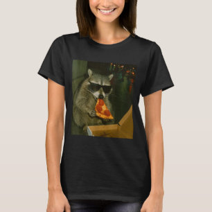 T-shirt Mème d'animal de raton laveur drôle mangeant Zza