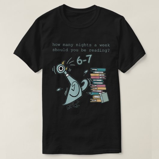T-shirt Mème de 6-7 nuits de lecture pour enseignant (Design devant)