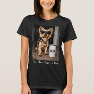 T-shirt Meme de ce chien à Yorkie drôle fumant une cigaret