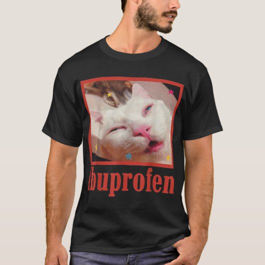 T-shirt Mème de chat à l'ibuprofène (Devant)
