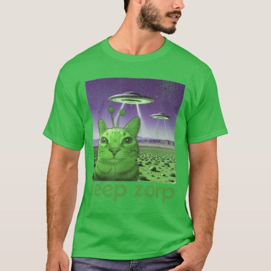 T-shirt Mème de chat alien drôle drôle (Devant)