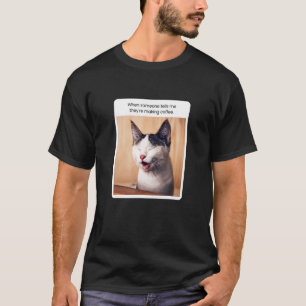 T-shirt Mème de chat Buveur de café Caféine