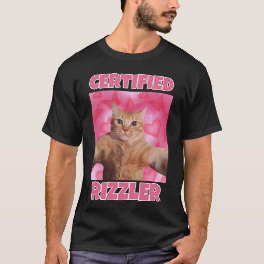 T-shirt Mème de chat certifié RIZZLER (Devant)