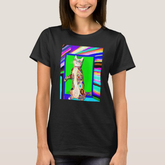 T-shirt Mème de chat chaton coloré (Devant)