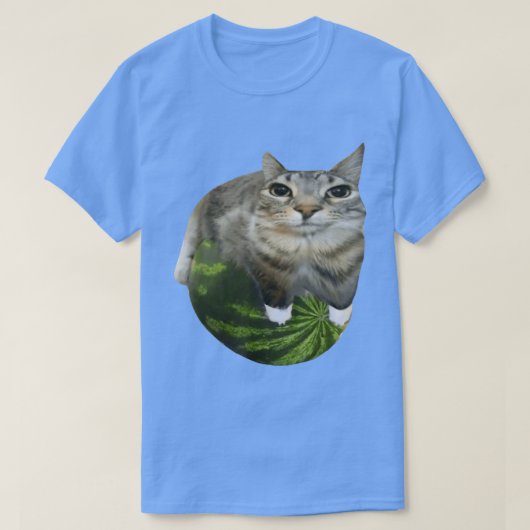 T-shirt Mème de chat de pastèque (Design devant)