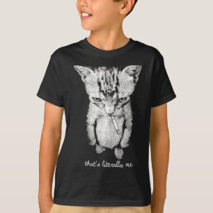 T-shirt Mème de chat debout de chaton fumant munchkin drôl