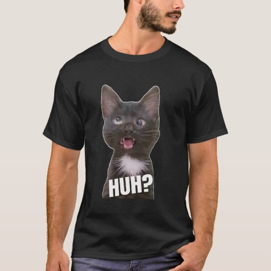 T-shirt Mème de chat drôle aux yeux croisés hein chat drôl (Devant)
