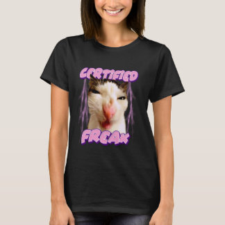 T-shirt mème de chat drôle - Certifié Fou Mème de Chat Drô